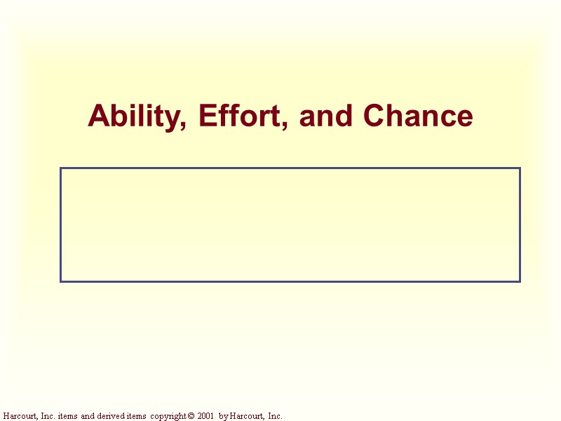Ability, Effort, and Chance